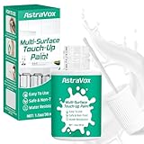 AstraVox pintura bañera, multisuperficie para esmalte, muebles, electrodomésticos, azulejos, baños, reparación de rayones en interiores y exteriores, impermeable, fácil de usar (semibrillante)