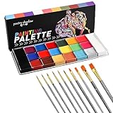 20 Colores Pinturas Cara para Niños y Adultos Set...