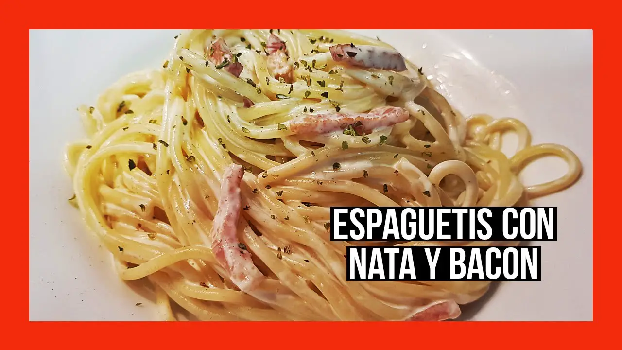 espaguetis con nata y bacon arguiñano